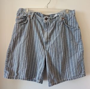 DONATING TONIGHT VTG Orange Tab Pinstripe Levis Jean Shorts